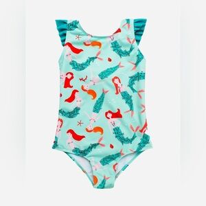 Pepita & Me toddler one piece swimsuit mermaids bow ruffle coralina turquoise